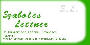 szabolcs lettner business card